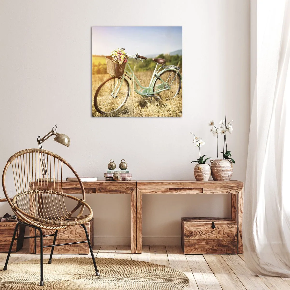 Impression sur toile - Image sur toile - Je vais rester un petit moment - 50x50 cm