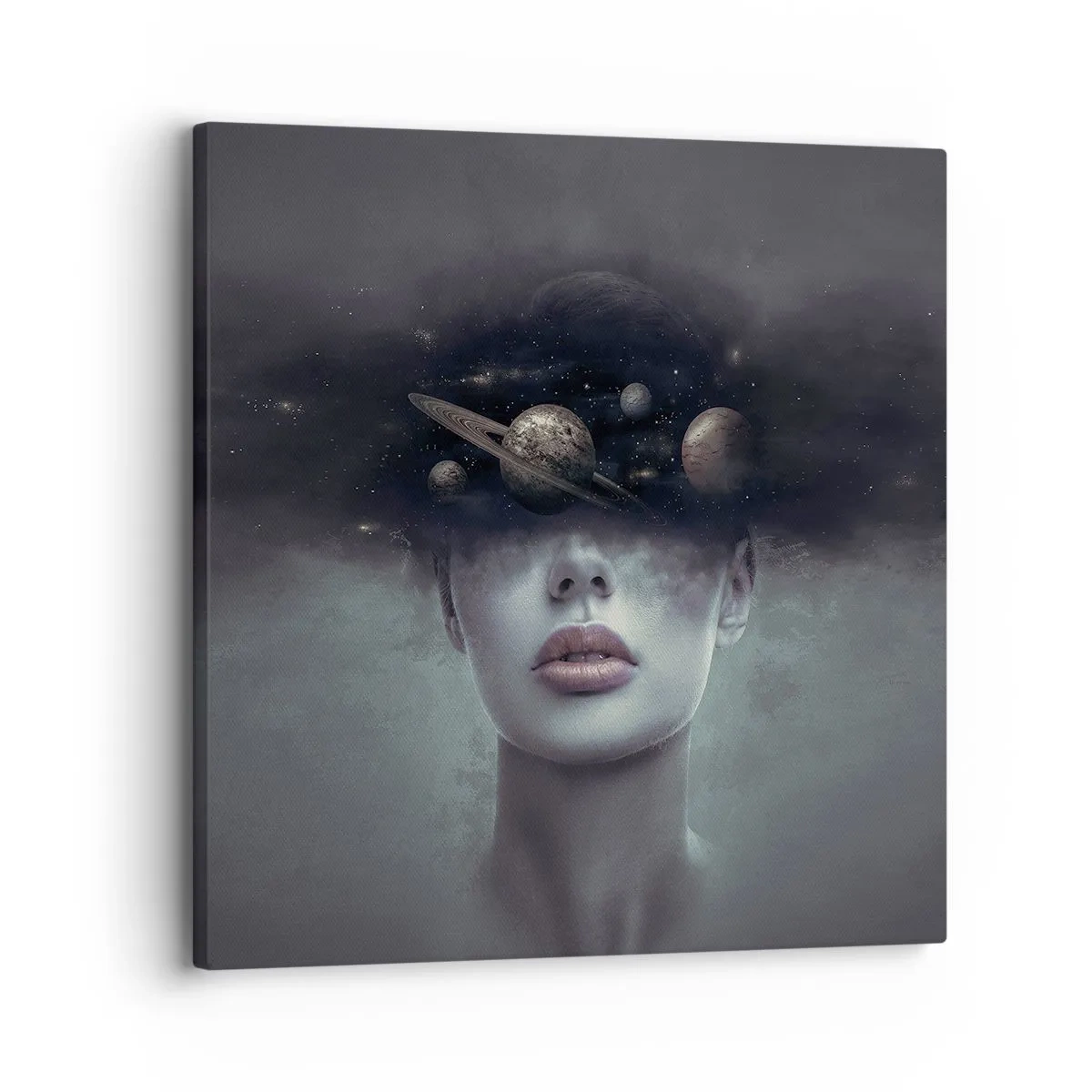 Impression sur toile - Image sur toile - Et les planètes deviennent folles... - 30x30 cm