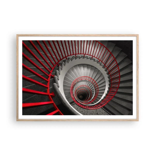 Affiche dans un chêne clair - Poster - Amusement architectural - 100x70 cm