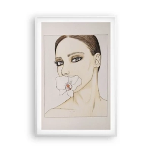 Affiche dans un cadre blanc - Poster - Symbole de l'élégance et de la beauté - 61x91 cm
