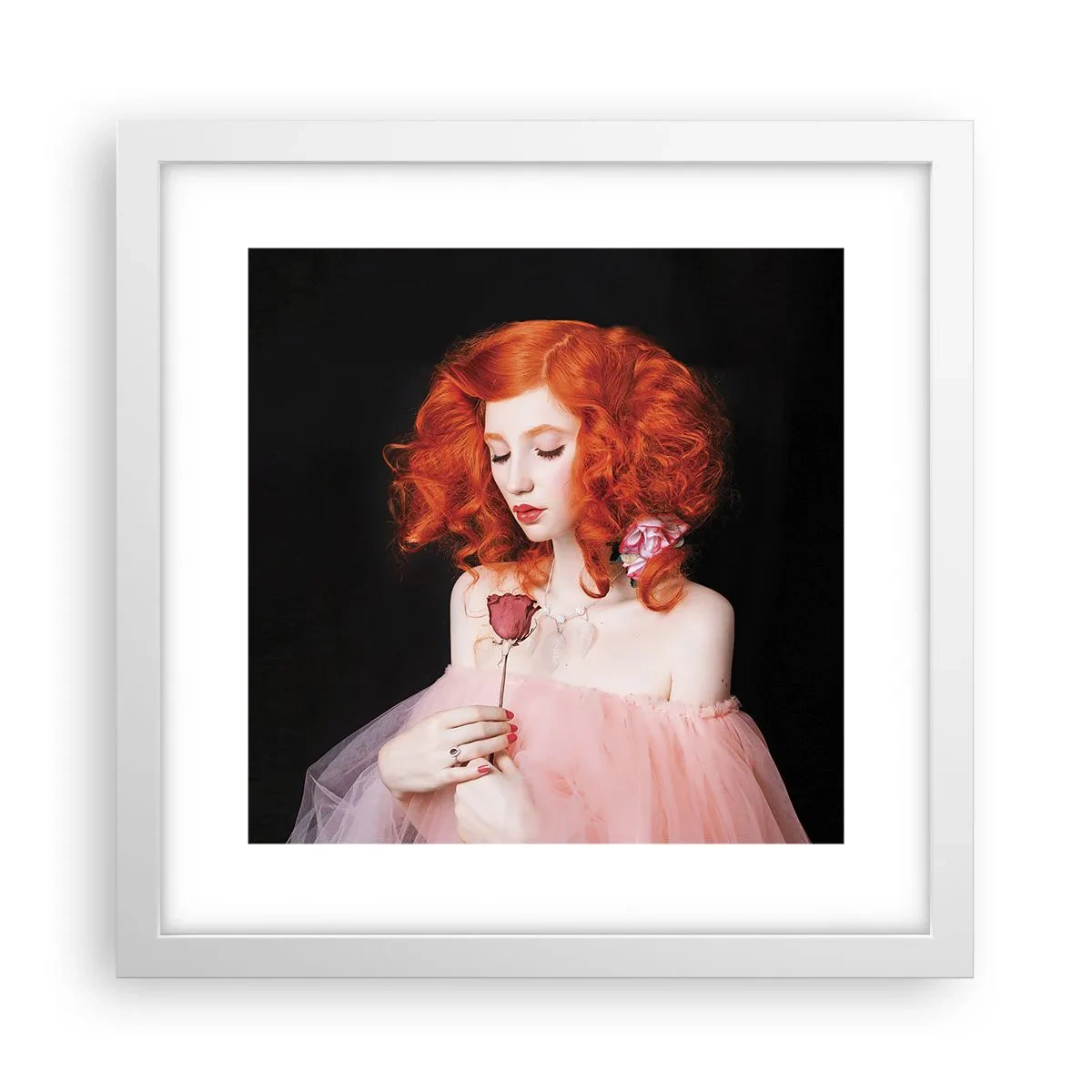 Affiche dans un cadre blanc - Poster - De style baroque - 30x30 cm