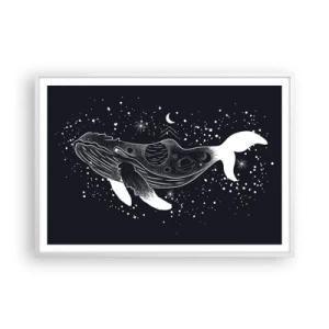 Affiche dans un cadre blanc - Poster - Dans l'océan de l'univers - 100x70 cm