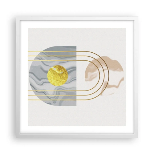 Affiche dans un cadre blanc - Poster - Clareté et brillance - 50x50 cm