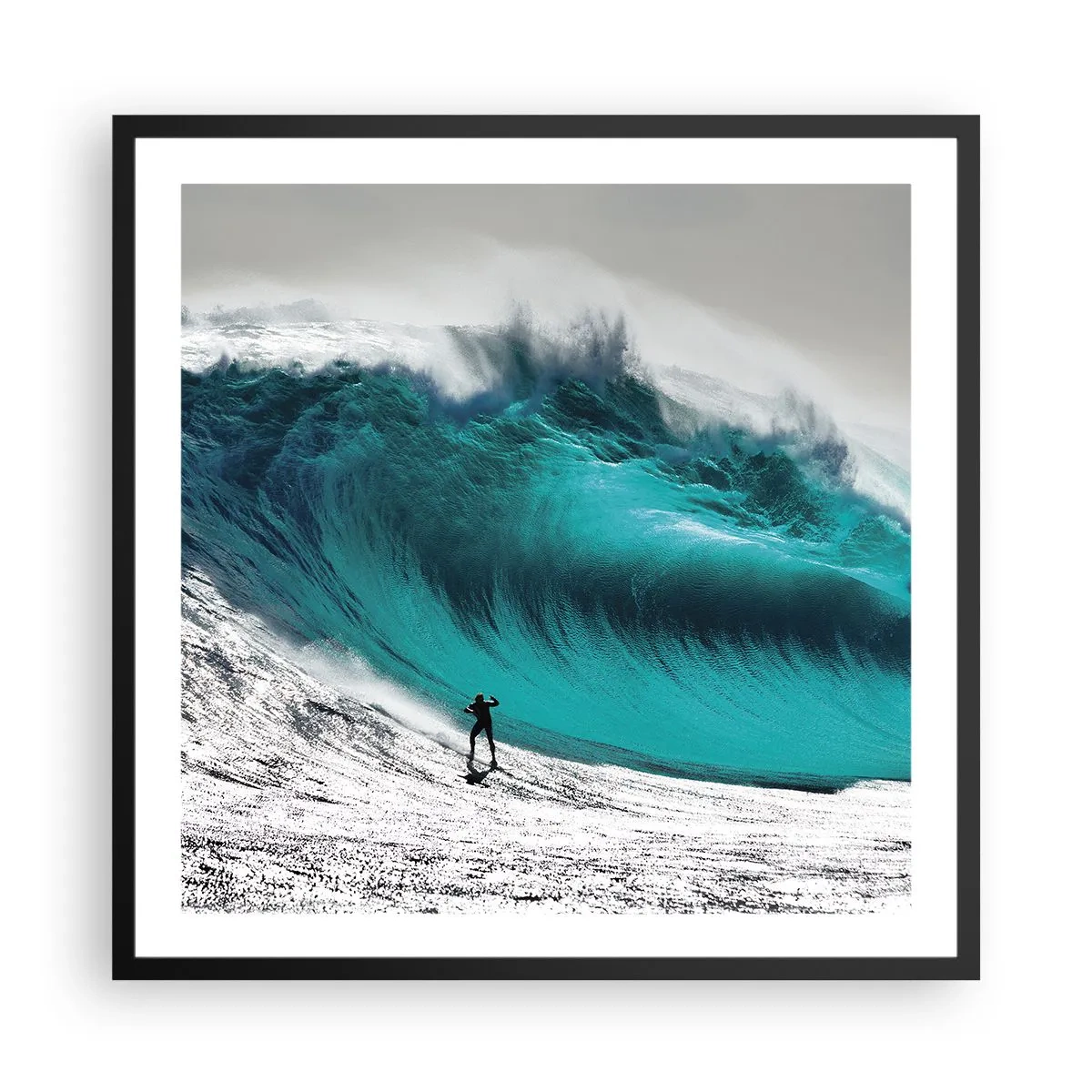 Affiche dans un cadre noir - Poster - Challenge accepté - 60x60 cm