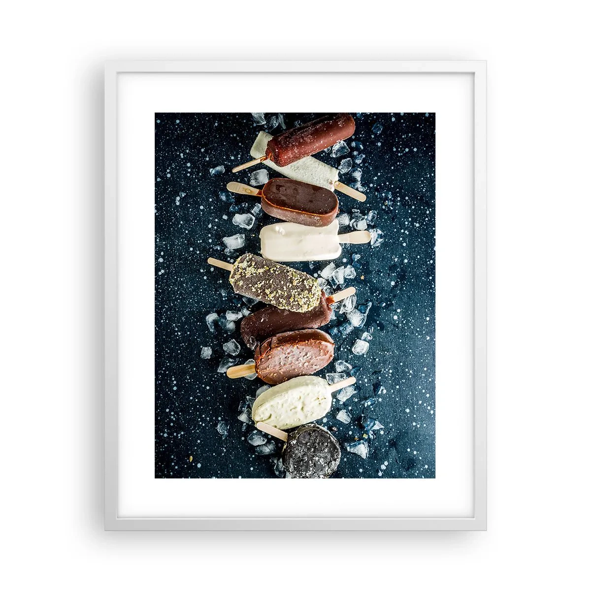 Affiche dans un cadre blanc - Poster - Le goût de l'été chaud - 40x50 cm