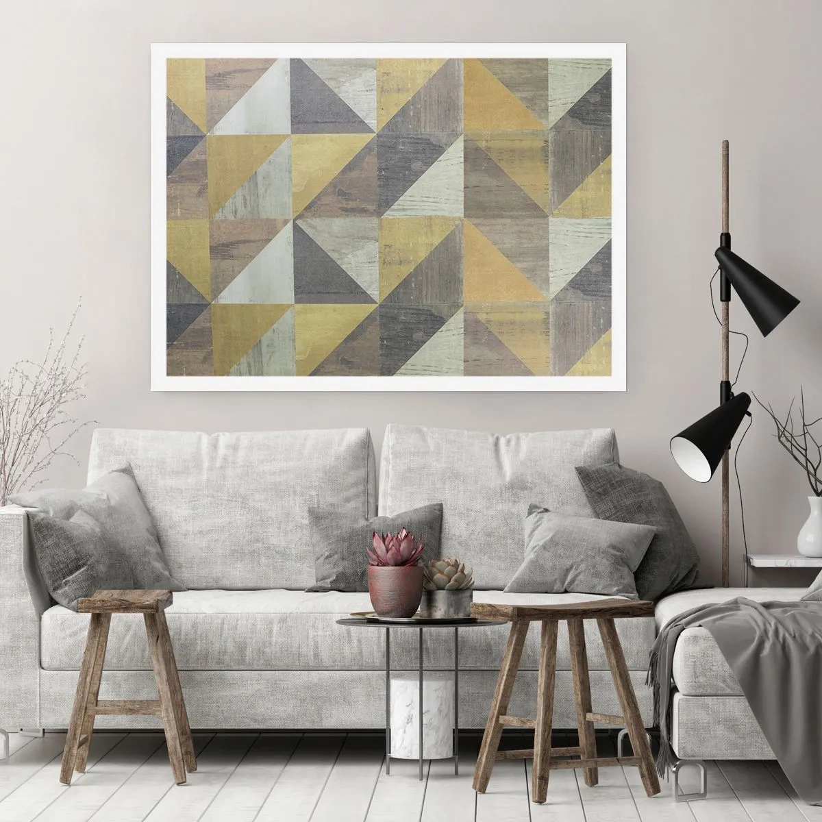 Affiche - Poster - Suivant l'angle du triangle - 70x50 cm