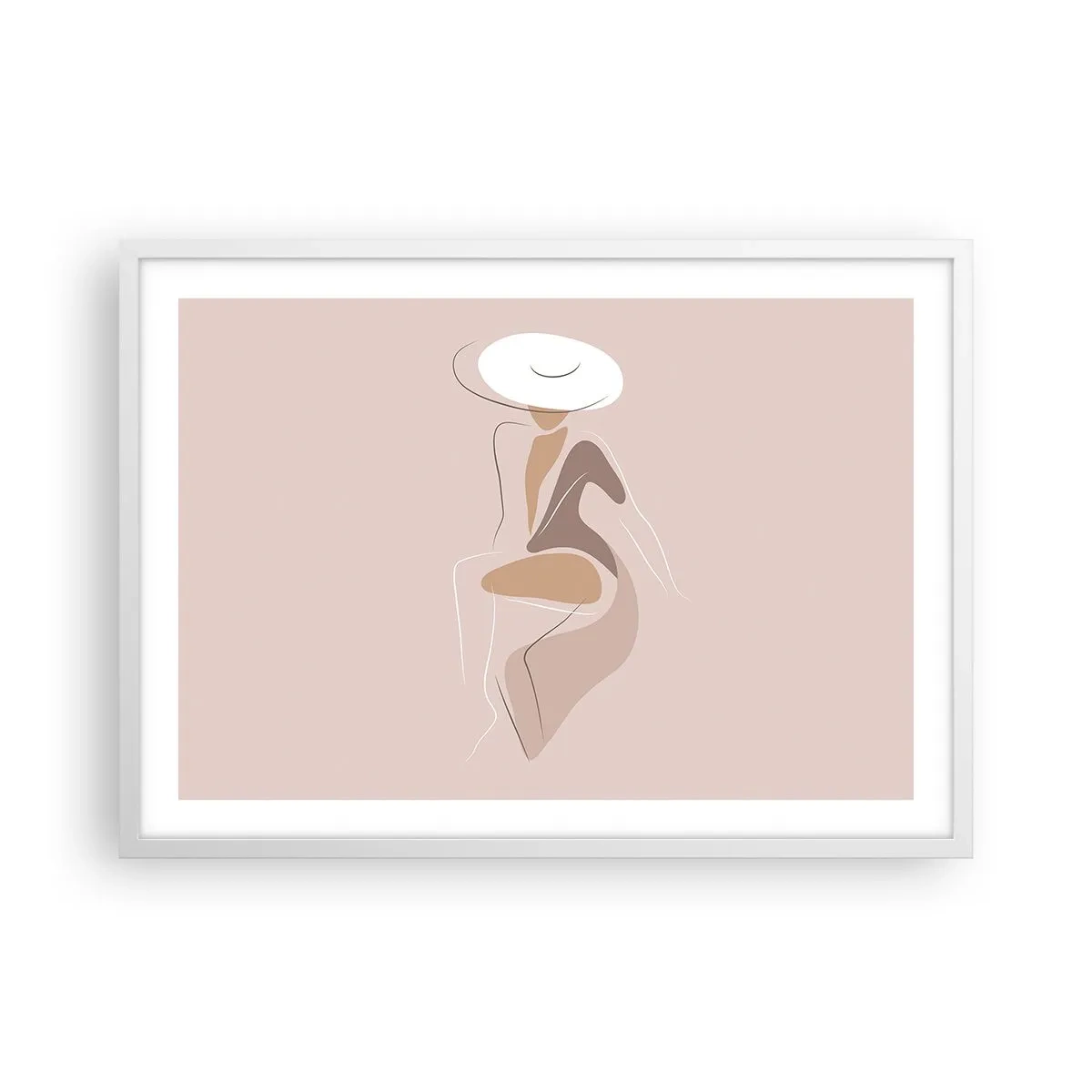 Affiche dans un cadre blanc - Poster - Être une dame - 70x50 cm