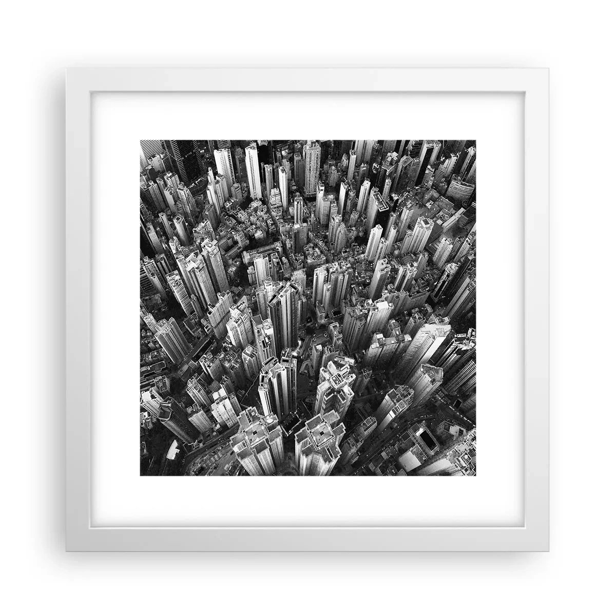 Affiche dans un cadre blanc - Poster - Toujours de plus en plus haut - 30x30 cm