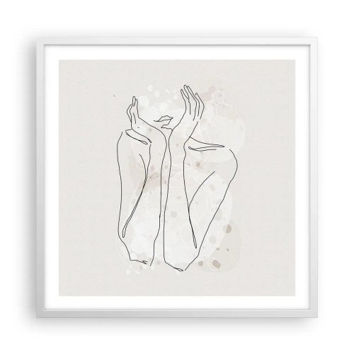 Affiche dans un cadre blanc - Poster - Instant de rêve - 60x60 cm