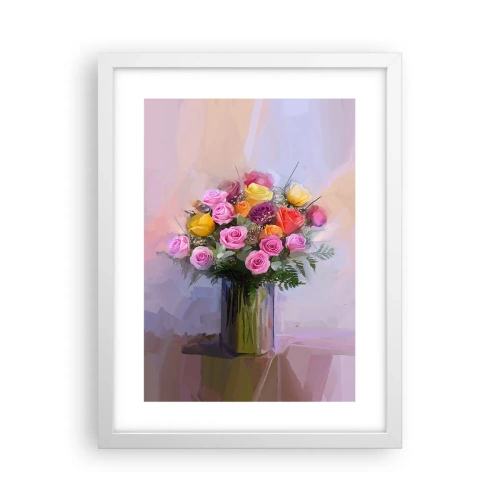 Affiche dans un cadre blanc - Poster - Beauté conservée - 30x40 cm