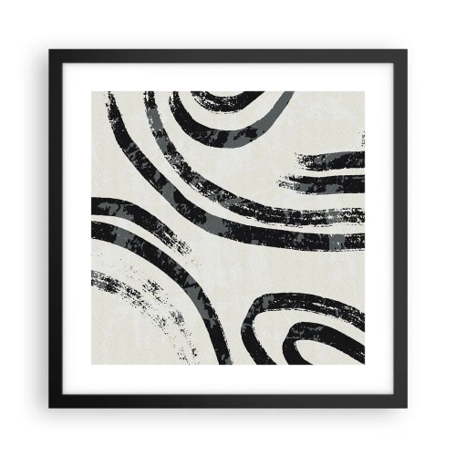 Affiche dans un cadre noir - Poster - À moitié arrêté - 40x40 cm
