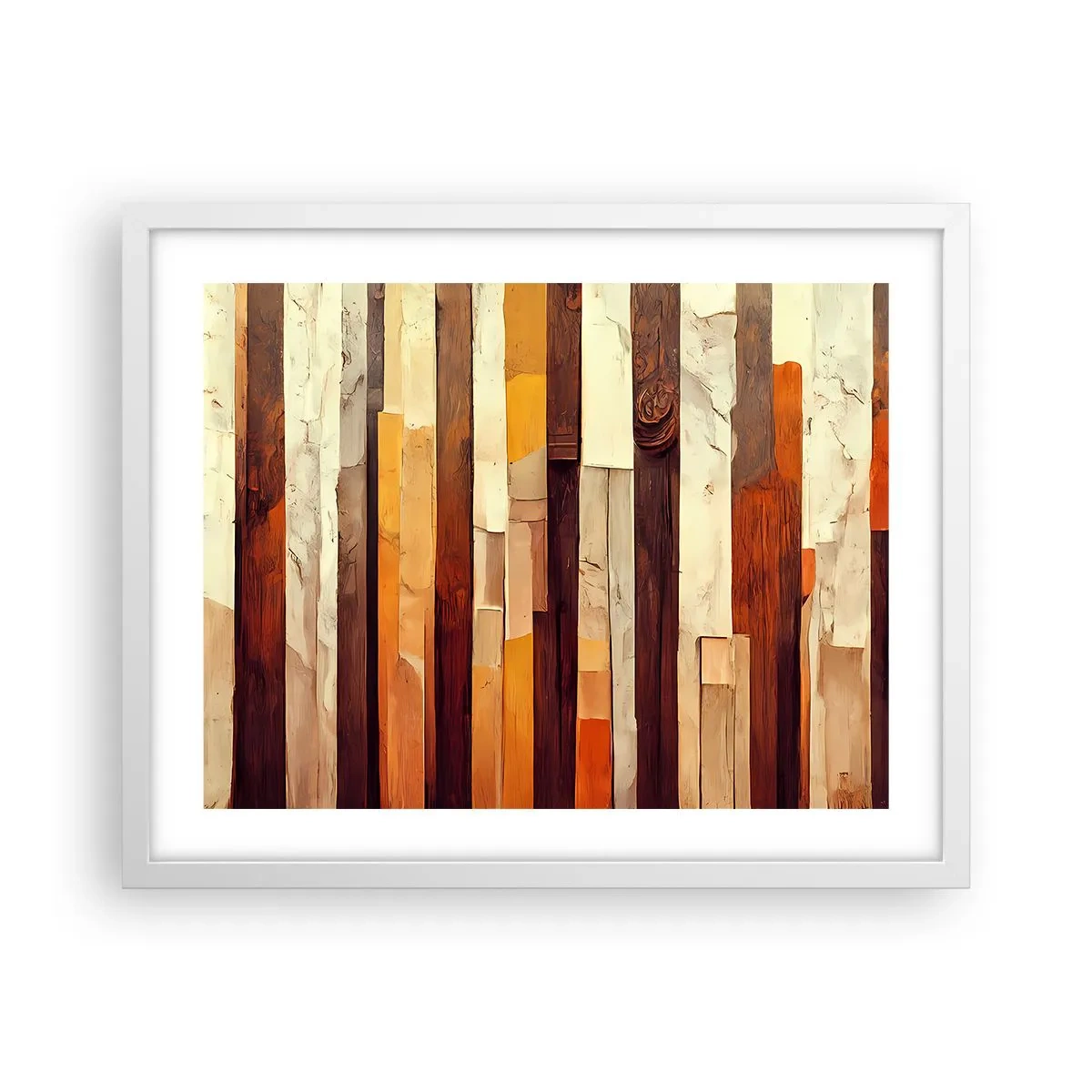 Affiche dans un cadre blanc - Poster - Hymne des arbres forestiers - 50x40 cm