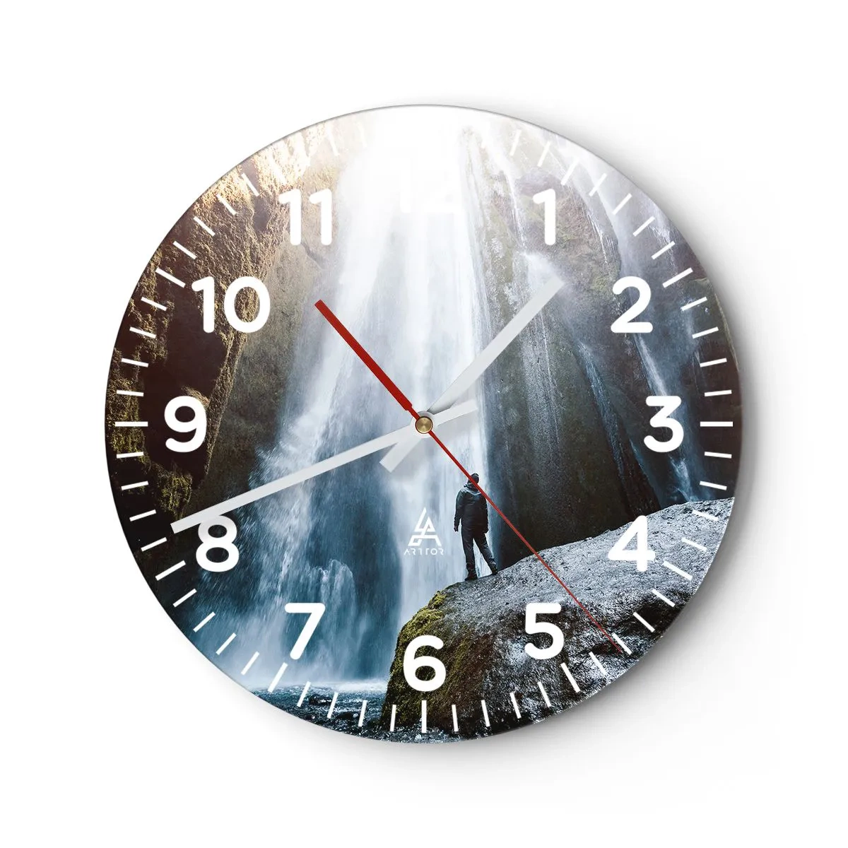 Horloge murale - Pendule murale - Restauration des proportions - 40x40 cm