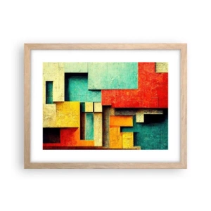 Affiche dans un chêne clair - Poster - Festival des angles droits - 40x30 cm