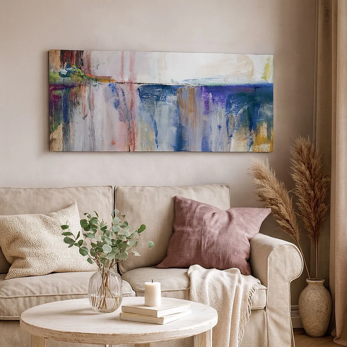 Impression sur toile - Image sur toile - Impressions et associations colorées - 100x40 cm