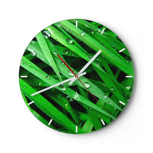Horloge murale - Pendule murale - Jouez dans le vert - 40x40 cm
