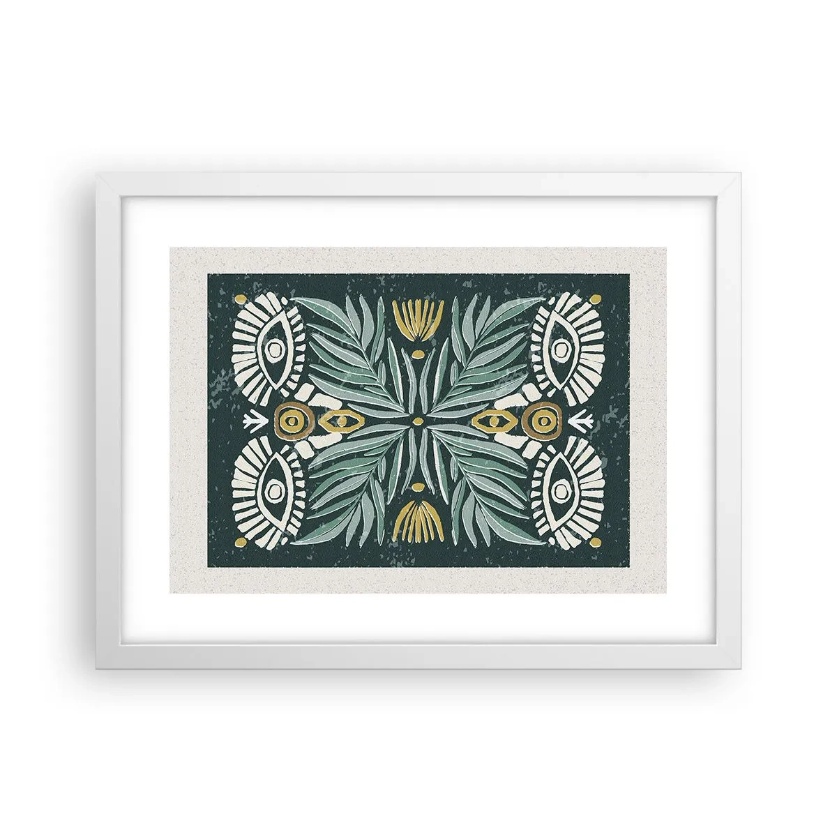 Affiche dans un cadre blanc - Poster - Comme une découpe folklorique - 40x30 cm