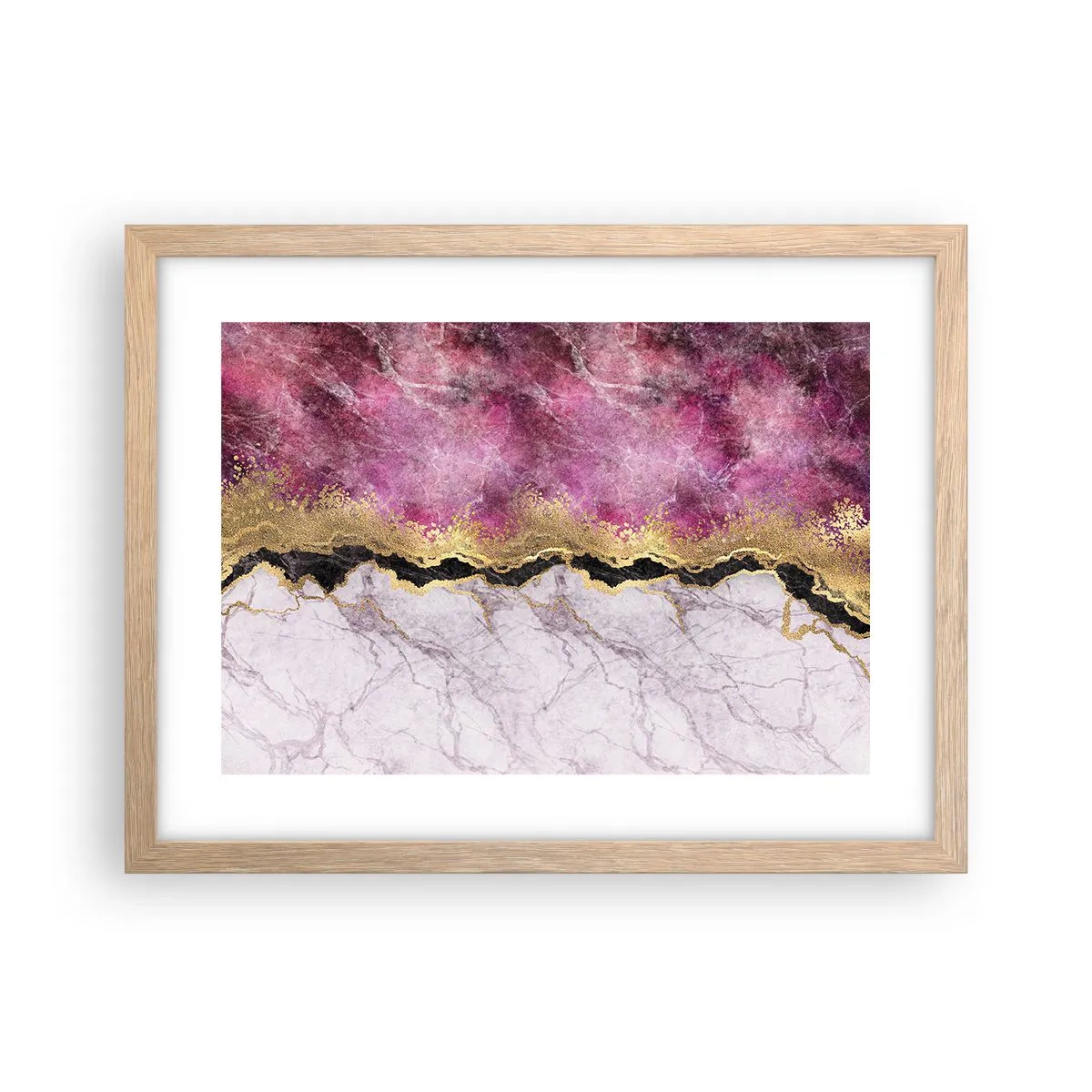 Affiche dans un chêne clair - Poster - À la frontière - 40x30 cm