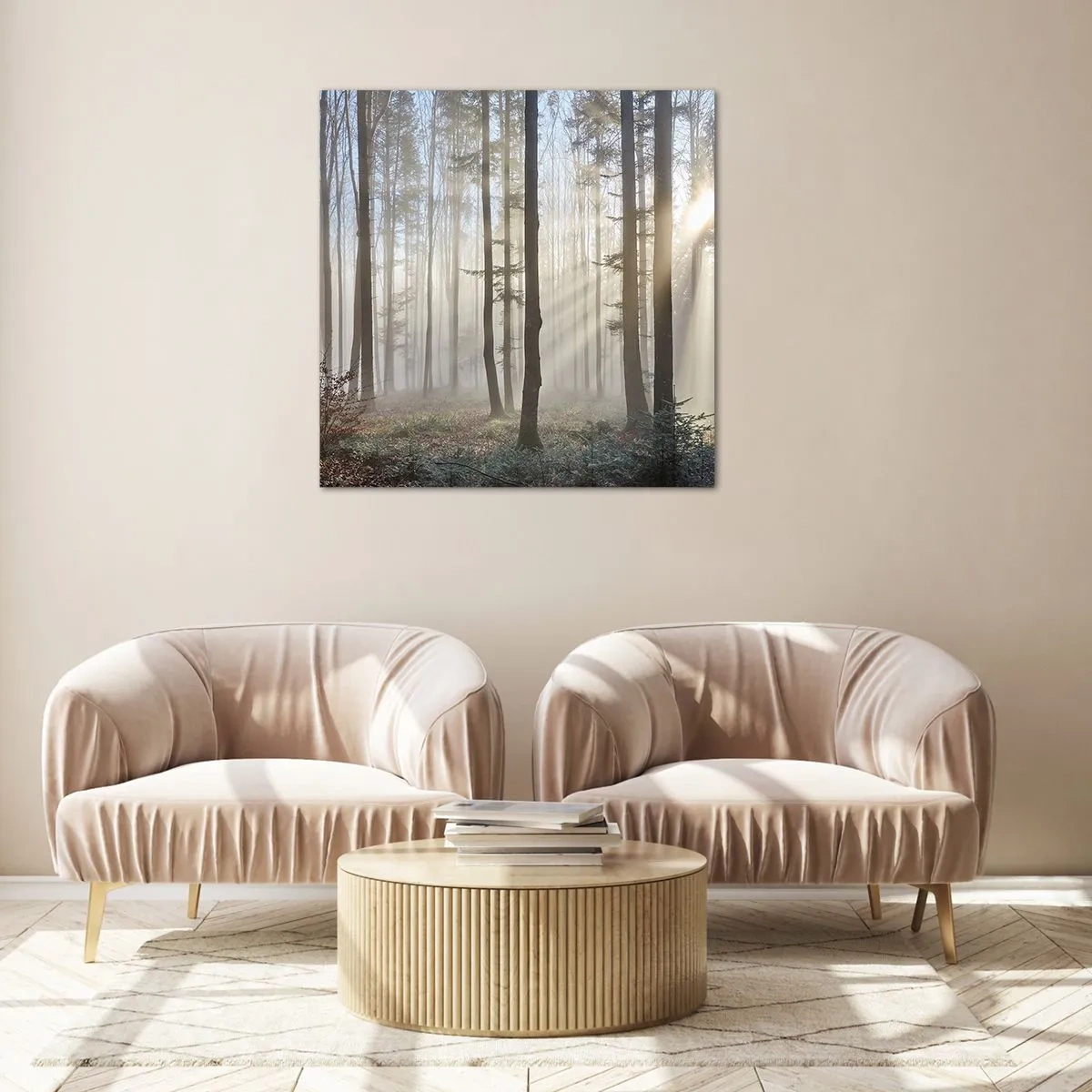 Impression sur verre - Image sur verre - Le brouillard s'est aussi réveillé - 50x50 cm