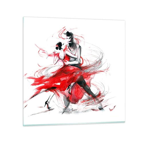Impression sur verre - Image sur verre - Tango - le rythme de la passion - 30x30 cm