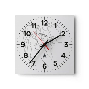 Horloge murale - Pendule murale - La même ligne - 40x40 cm