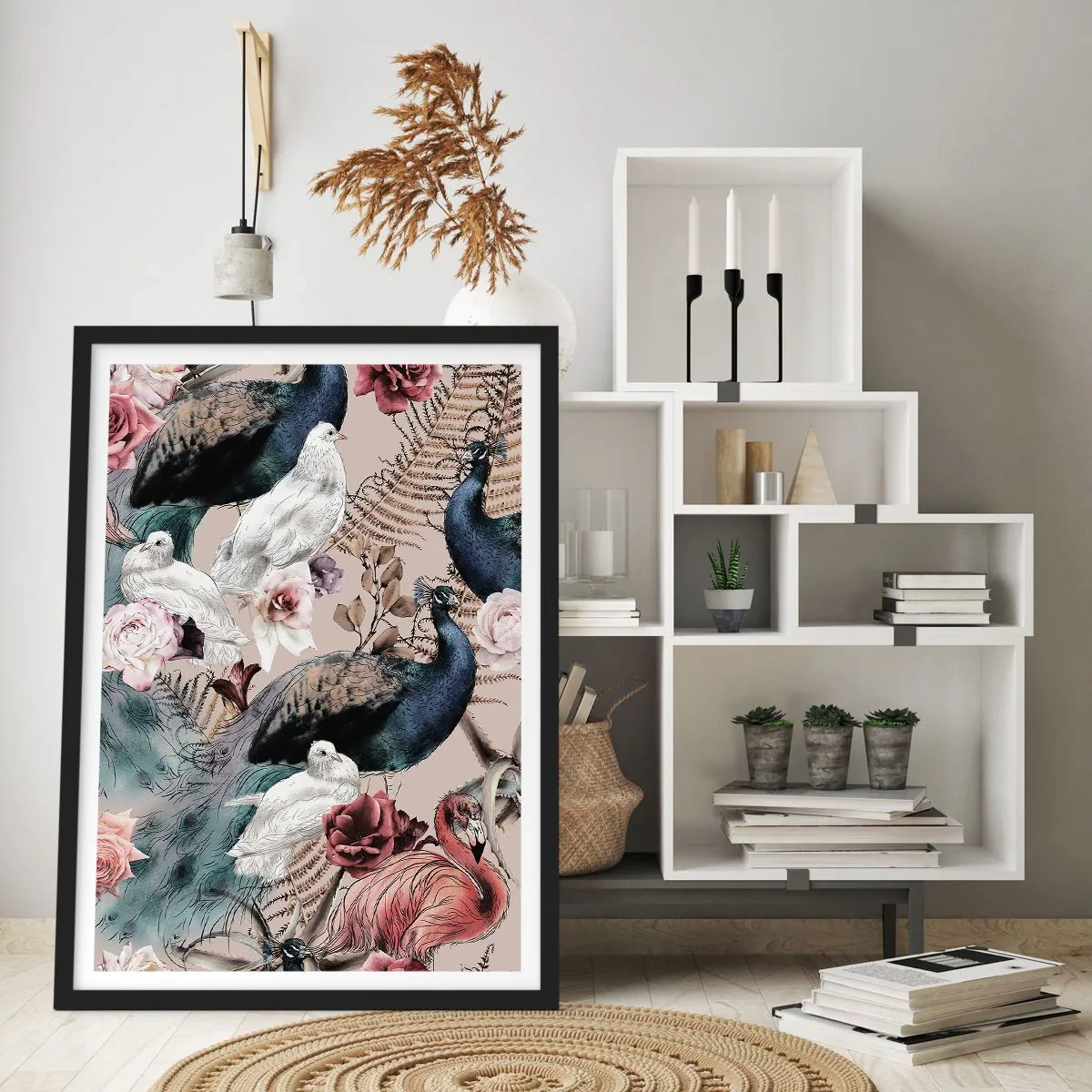 Affiche dans un cadre noir - Poster - Dans un jardin de palace - 30x40 cm