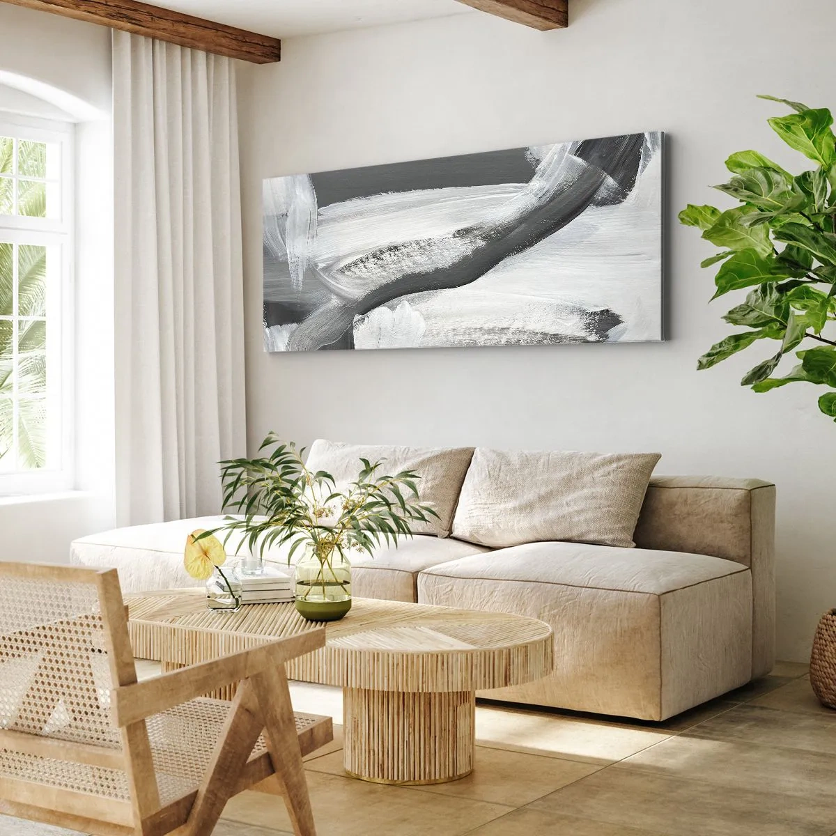 Impression sur toile - Image sur toile - Un geste décisif - 100x40 cm