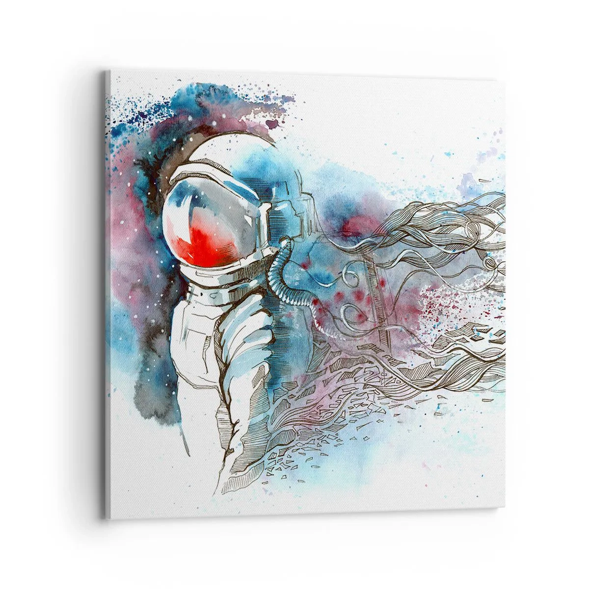 Impression sur toile - Image sur toile - Seul avec l'espace - 70x70 cm