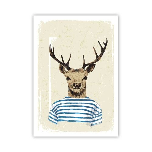 Affiche - Poster - Parce que j'aime les chemises rayées - 70x100 cm
