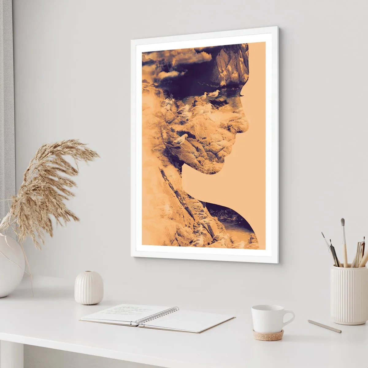 Affiche dans un cadre blanc - Poster - Beauté de la nature - 40x50 cm