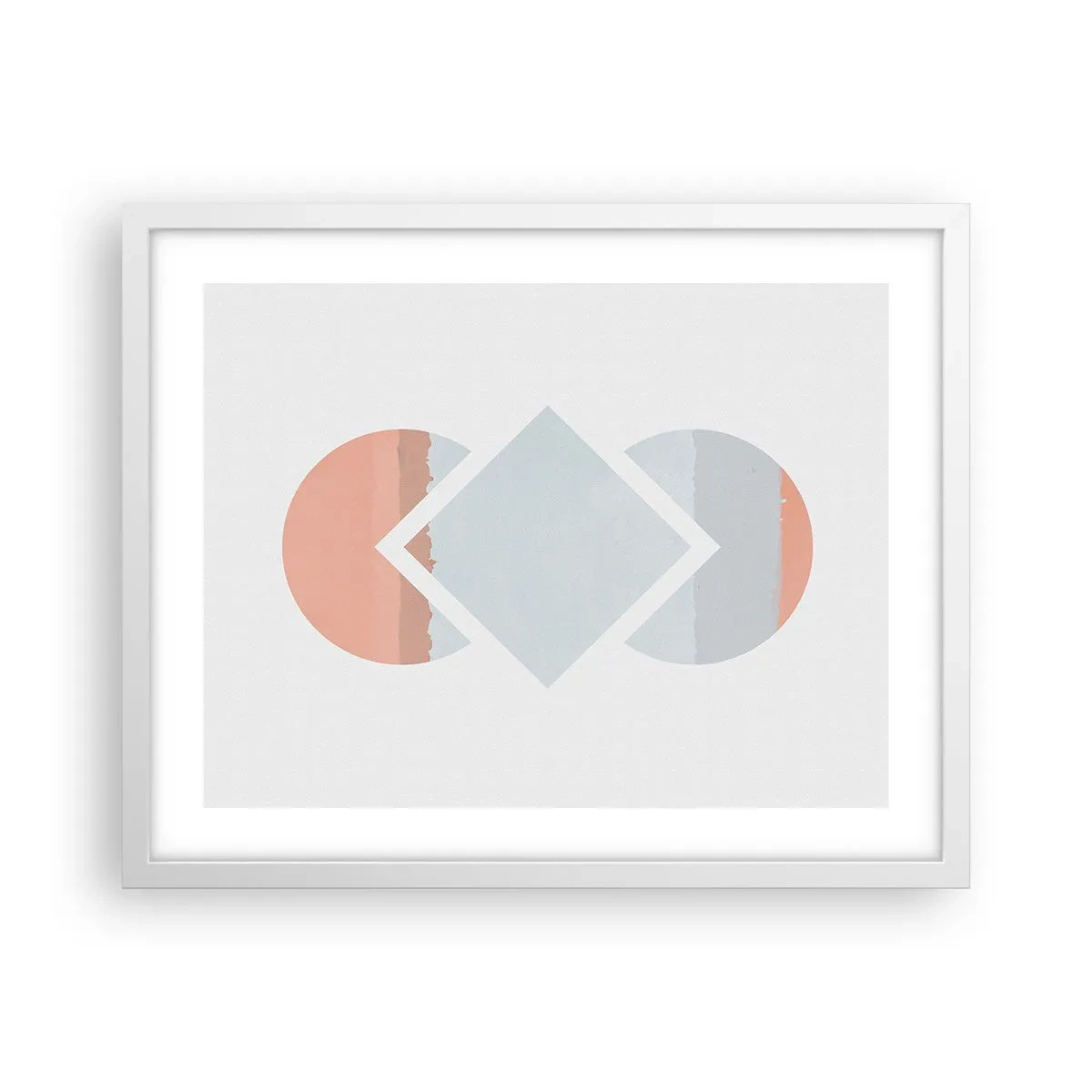 Affiche dans un cadre blanc - Poster - La situation est clair - 50x40 cm