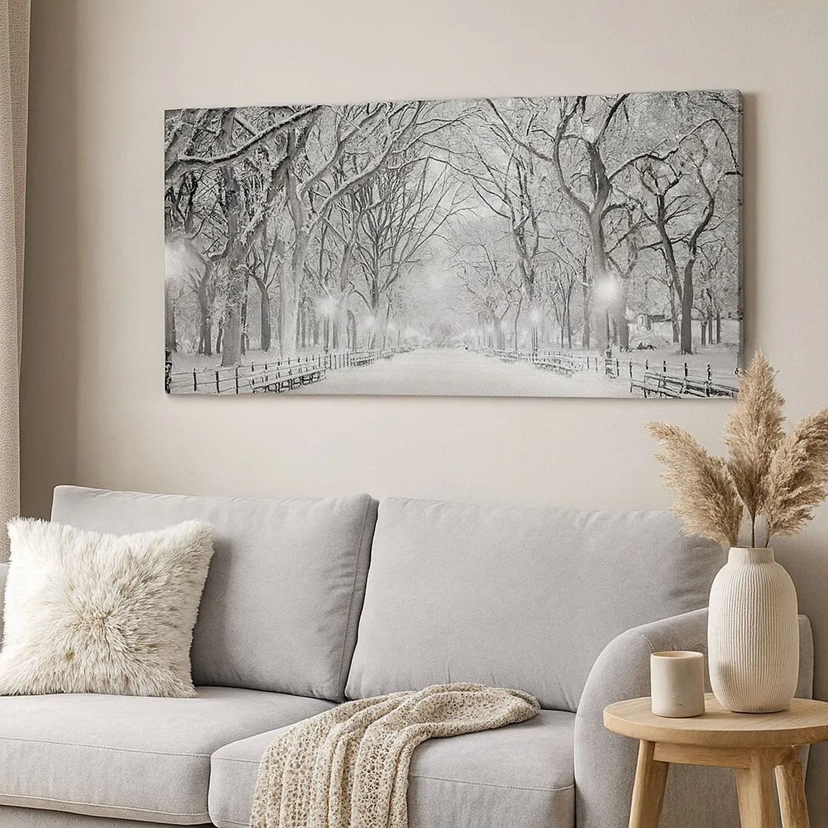 Impression sur toile - Image sur toile - Les quatres saisons – l’hiver - 100x40 cm