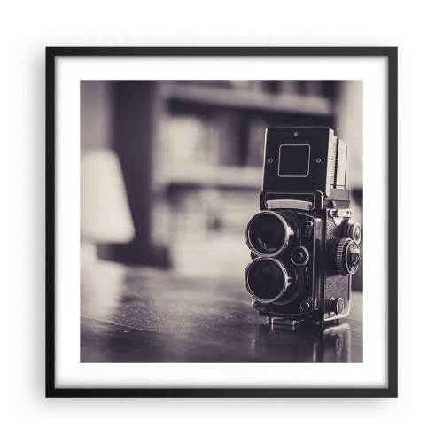 Affiche dans un cadre noir - Poster - La magie de la photographie ancienne - 50x50 cm