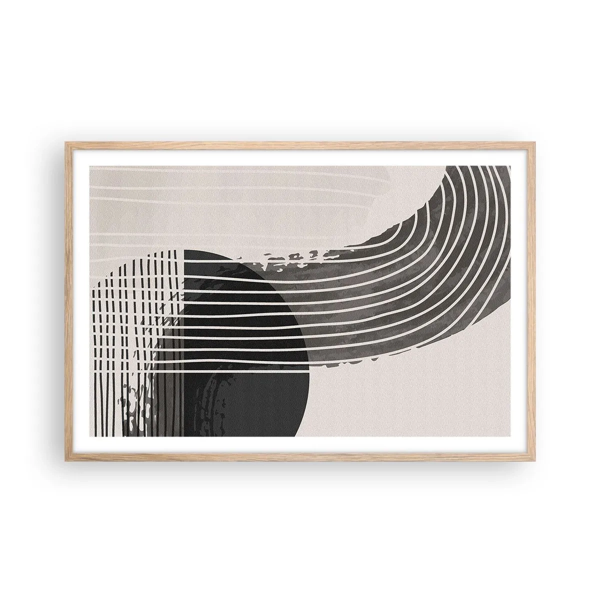 Affiche dans un chêne clair - Poster - Aller et retour - 91x61 cm