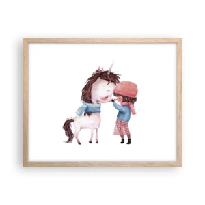 Affiche dans un chêne clair - Poster - Histoire d'hiver - 50x40 cm