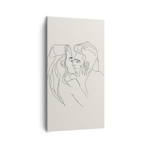 Impression sur toile - Image sur toile - Enlacé de sentiment - 45x80 cm