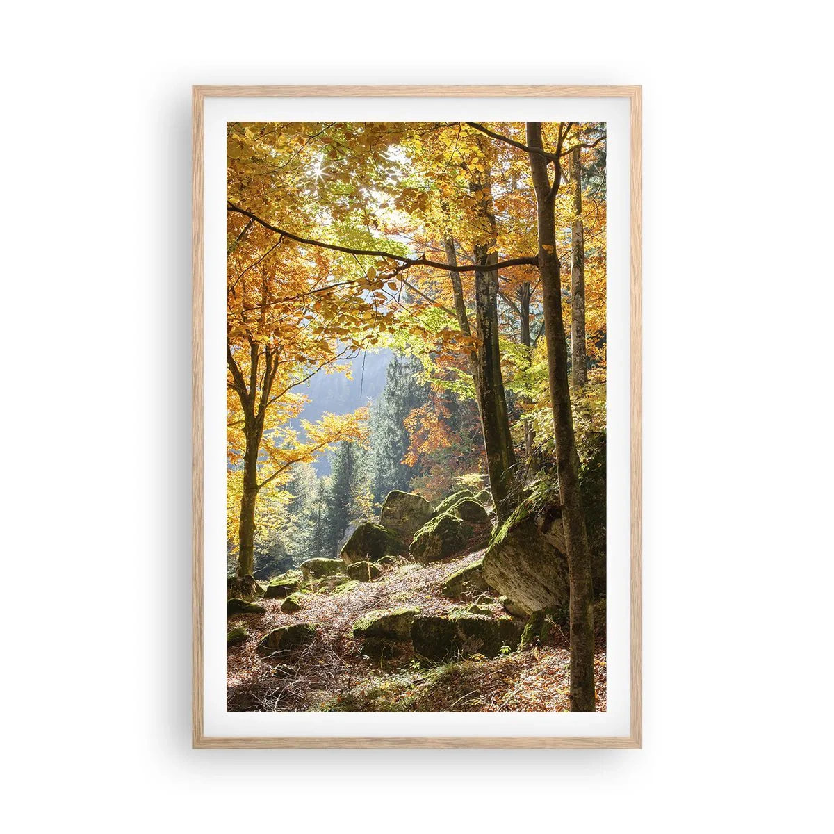 Affiche dans un chêne clair - Poster - Il est temps de se détendre - 61x91 cm