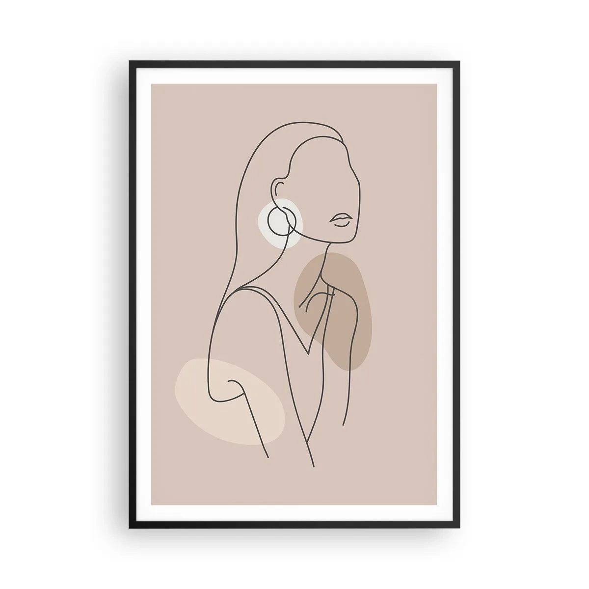Affiche dans un cadre noir - Poster - Icone féminin - 70x100 cm