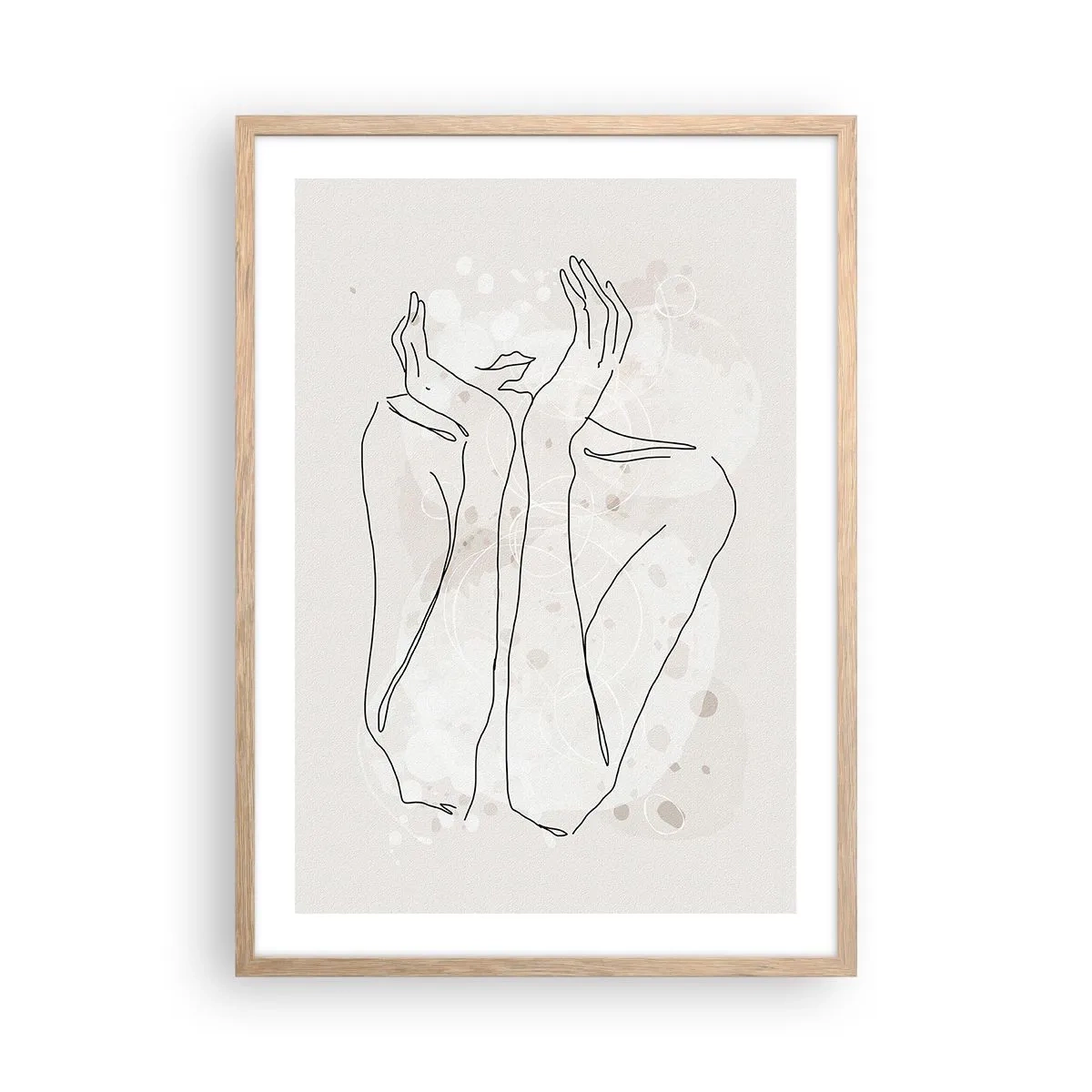 Affiche dans un chêne clair - Poster - Instant de rêve - 50x70 cm