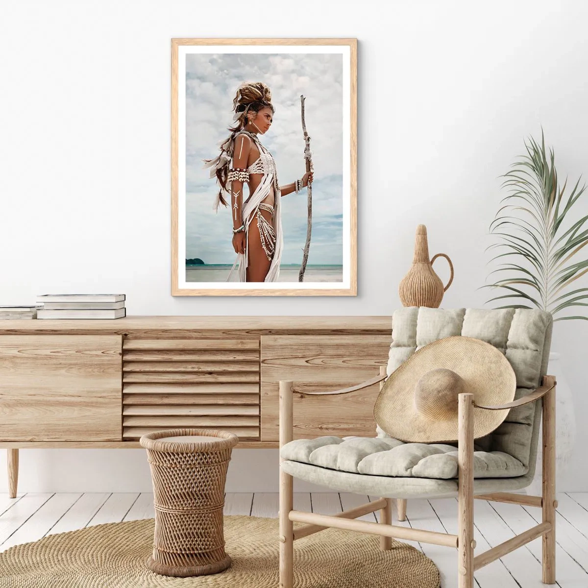 Affiche dans un chêne clair - Poster - Reine des tropiques - 70x100 cm