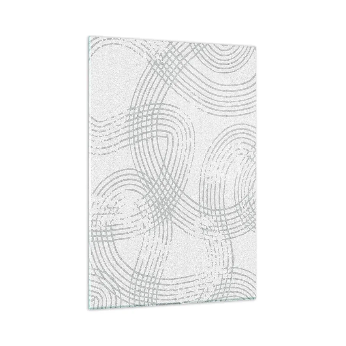 Impression sur verre - Image sur verre - Un motif subtil avec des lignes entrelacées dans des tons clairs - 80x120cm - Il n'y a pas de chemin droit - Décoration murale moderne pour le salon et la chambre ARTTOR