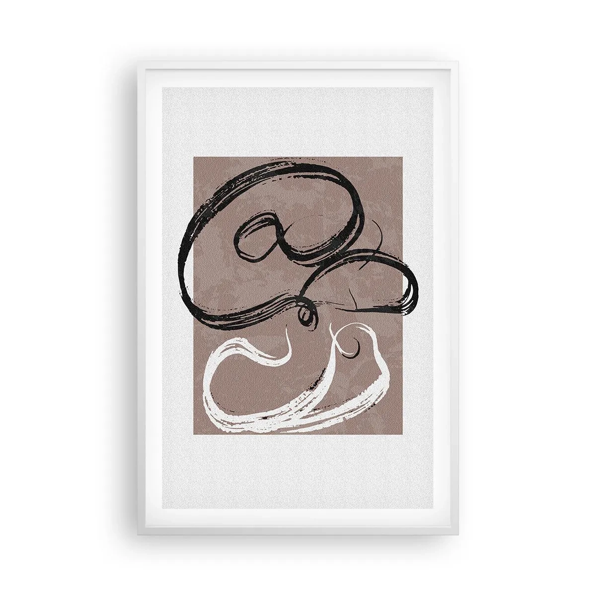 Affiche dans un cadre blanc - Poster - Composition – la recherche de la plénitude - 61x91 cm