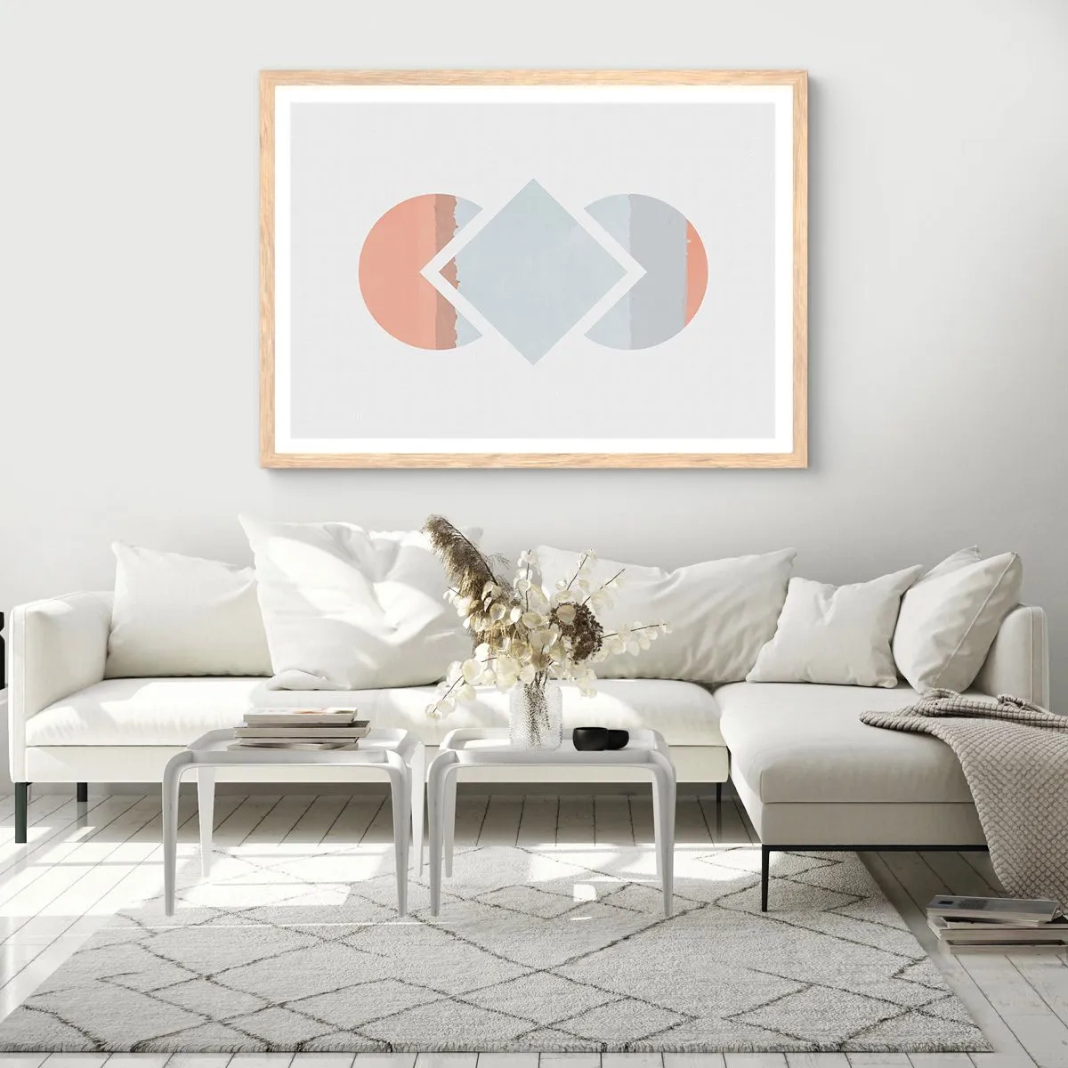 Affiche dans un chêne clair - Poster - La situation est clair - 100x70 cm