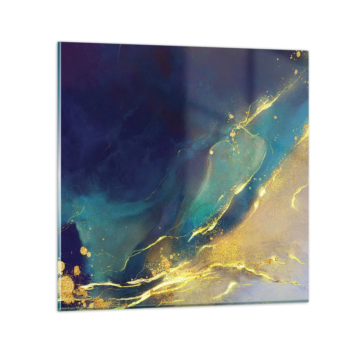 Impression sur verre - Image sur verre - Coulée d'or - 30x30 cm