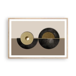 Affiche dans un chêne clair - Poster - Variations autour du cercle - 91x61 cm