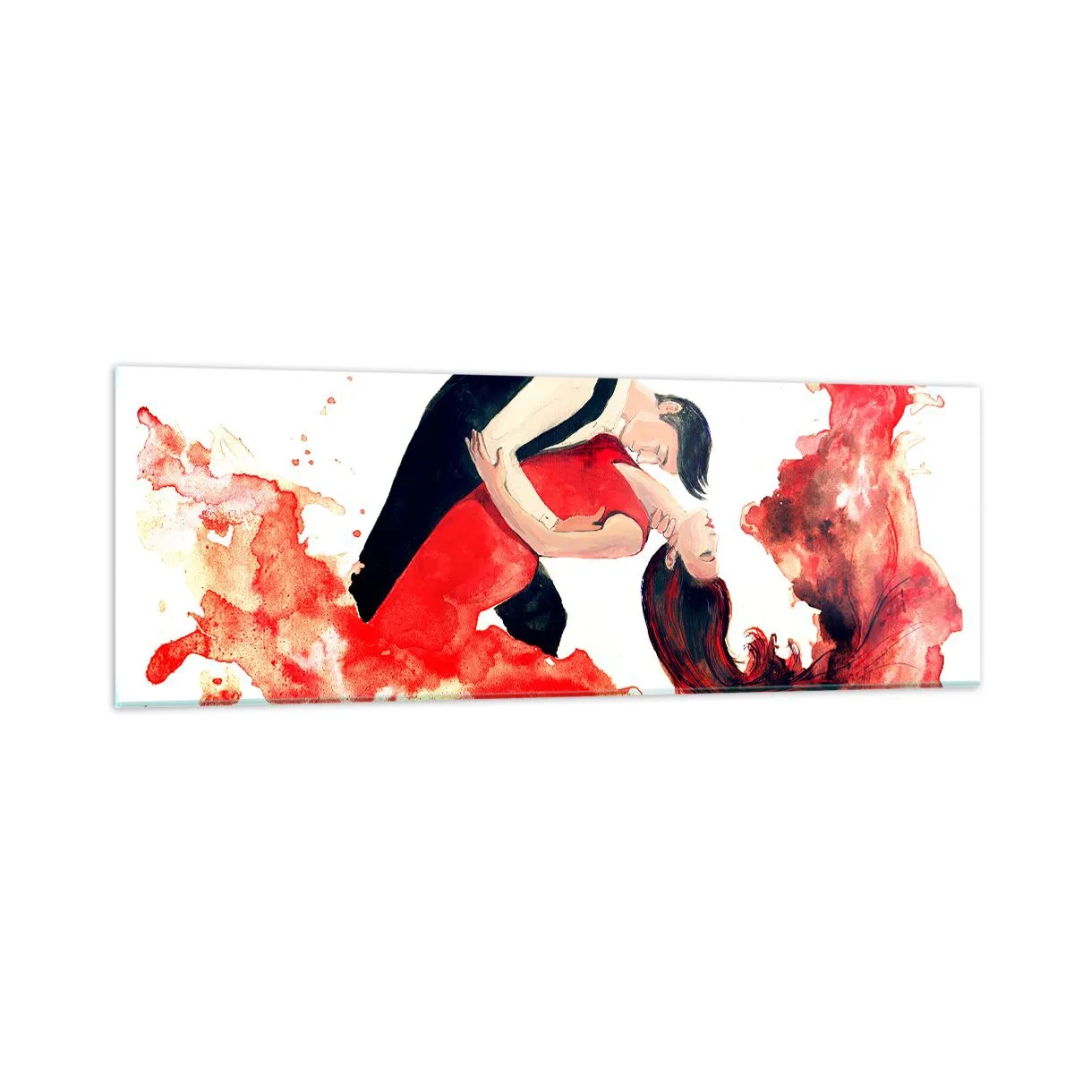 Impression sur verre - Image sur verre - Tango - une vague sensuelle - 90x30 cm