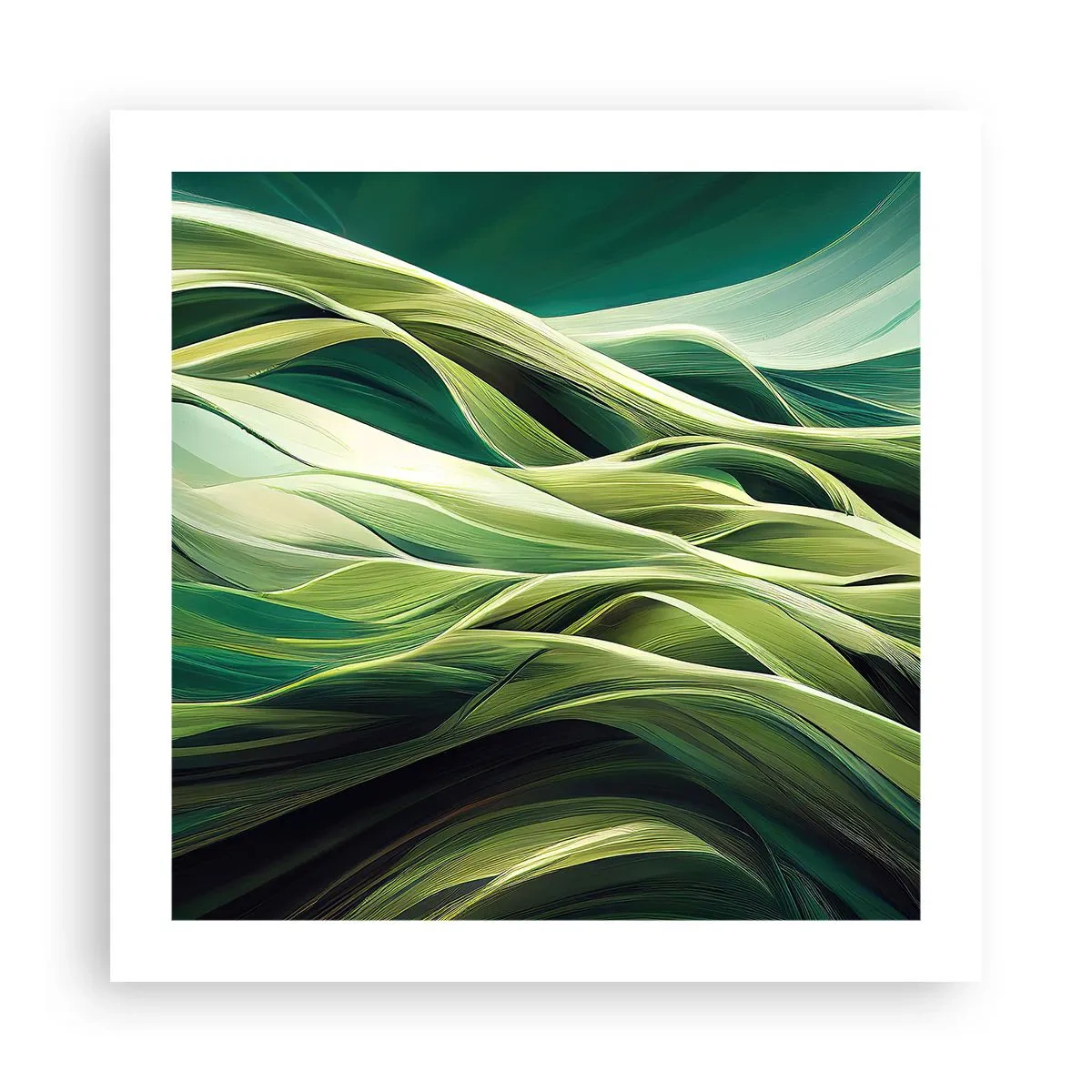 Affiche - Poster - Jeu de vert abstrait - 50x50 cm