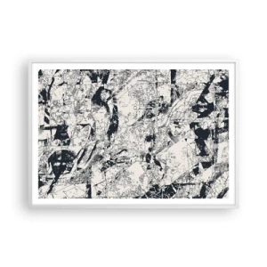 Affiche dans un cadre blanc - Poster - Interpénétration des contraires - 100x70 cm