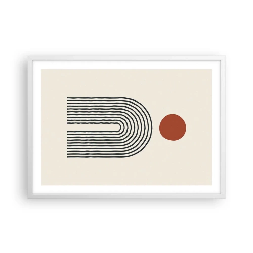 Affiche dans un cadre blanc - Poster - Le magnétisme des formes et des couleurs - 70x50 cm