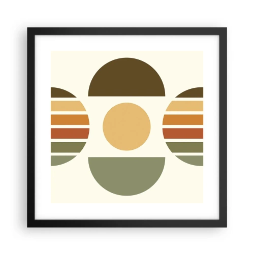 Affiche dans un cadre noir - Poster - Dans les coulaurs de la terre - 40x40 cm